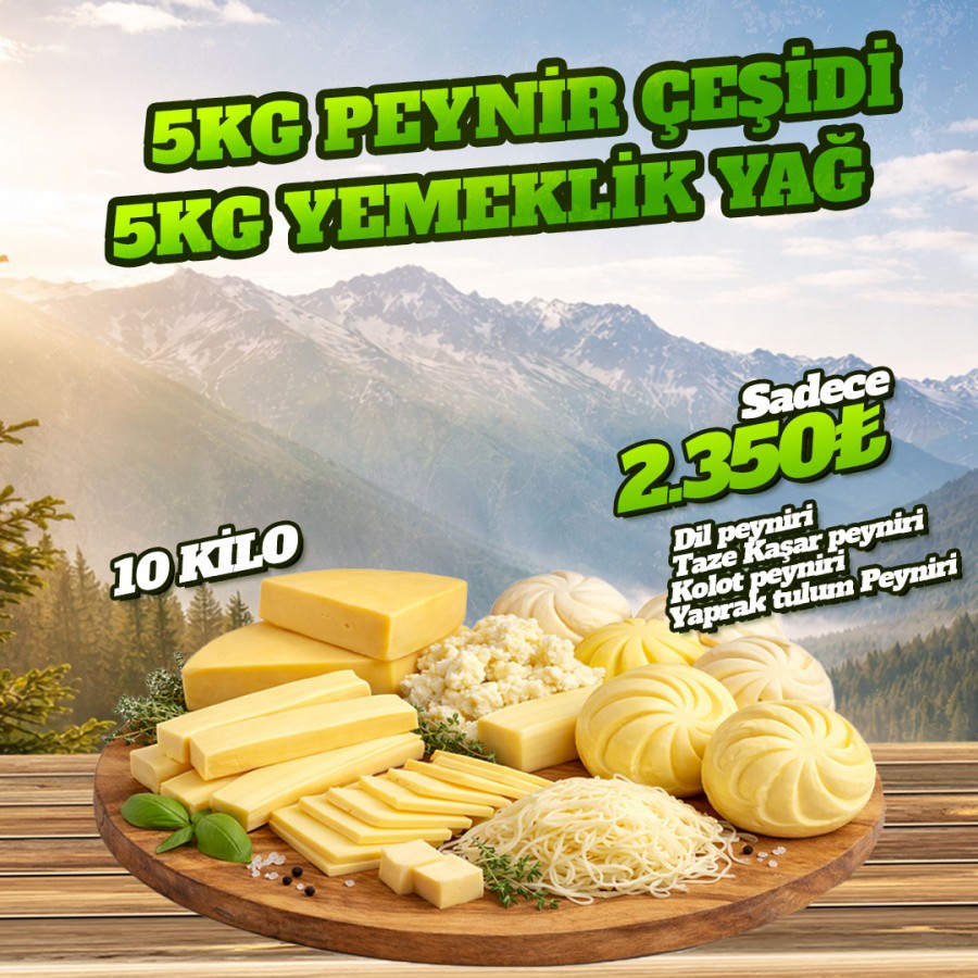 5KG Peynir Çeşidi - 5KG Yemeklik Yağ Kampanyası