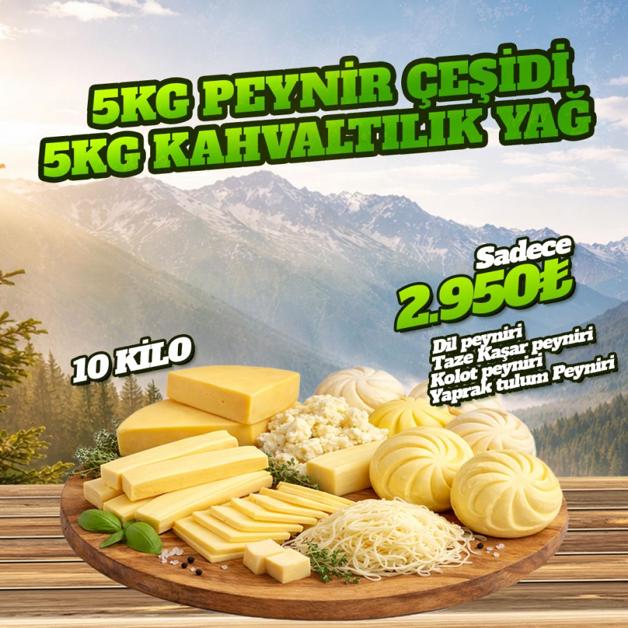5KG Peynir Çeşidi - 5KG Kahvaltılık Yağ Kampanyası