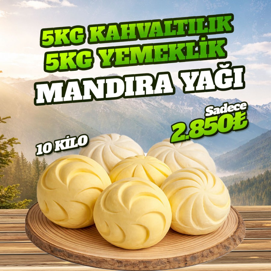 5KG Kahvaltılık - 5KG Yemeklik Mandıra Tereyağı